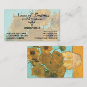 Vase with Twelve Sunflowers by Vincent van Gogh Business Card
