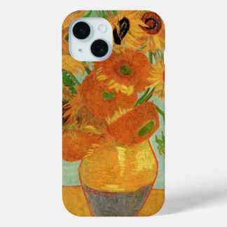 Vase with Twelve Sunflowers by Vincent van Gogh iPhone 15 Case