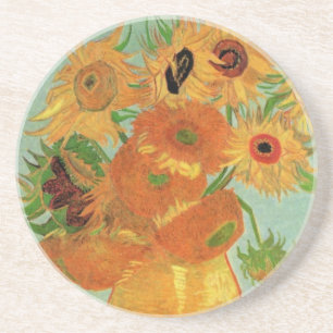 Vase with Twelve Sunflowers by Vincent van Gogh Coaster