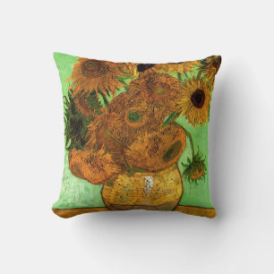 Vase with Twelve Sunflowers by Vincent van Gogh Cushion