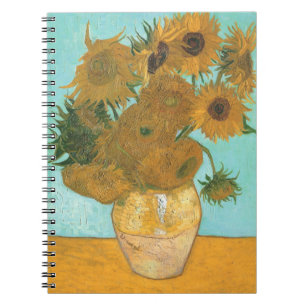 Vase with Twelve Sunflowers by Vincent van Gogh Notebook
