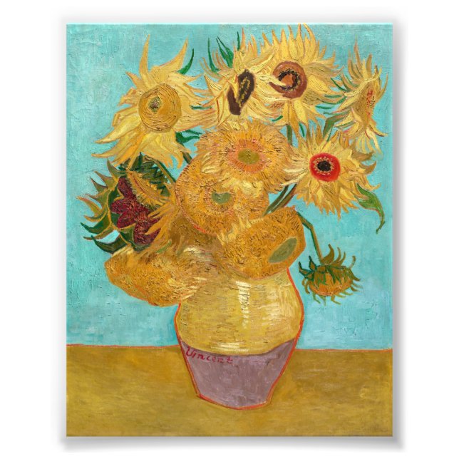Vase with Twelve Sunflowers by Vincent Van Gogh  Photo Print (Front)