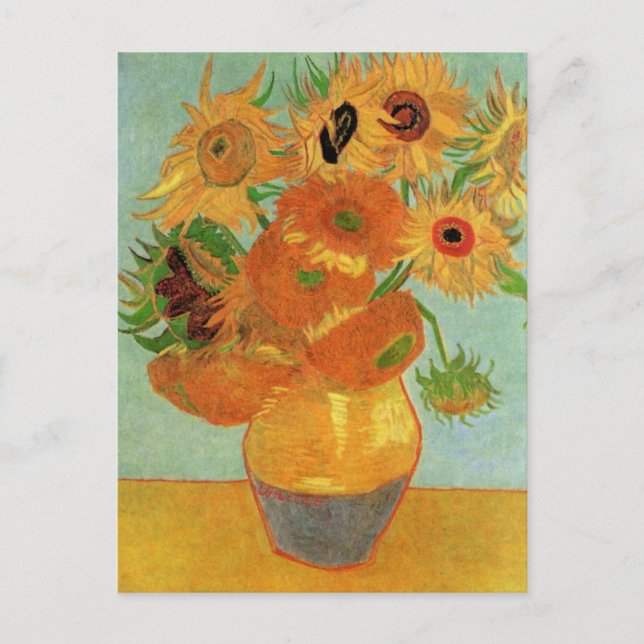 Vase with Twelve Sunflowers by Vincent van Gogh Postcard (Front)