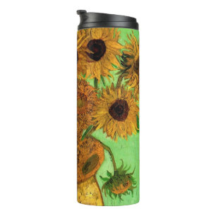 Vase with Twelve Sunflowers by Vincent van Gogh Thermal Tumbler