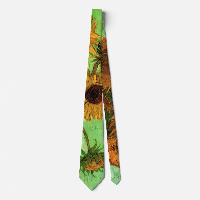 Vase with Twelve Sunflowers by Vincent van Gogh Tie (Front)
