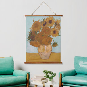 Vase with Twelve Sunflowers   Sunflower Series Hanging Tapestry