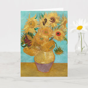 Vase with Twelve Sunflowers   Van Gogh   Card