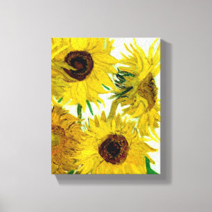 Vase with Twelve Sunflowers, Van Gogh Fine Art Canvas Print