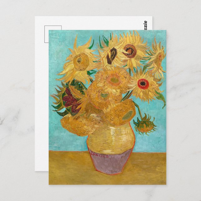 Vase with Twelve Sunflowers | Van Gogh | Postcard (Front/Back)
