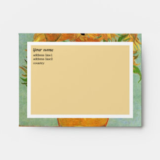 Vase with twelve sunflowers, Vincent van Gogh Envelope
