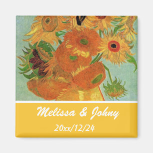 Vase with twelve sunflowers, Vincent van Gogh Magnet