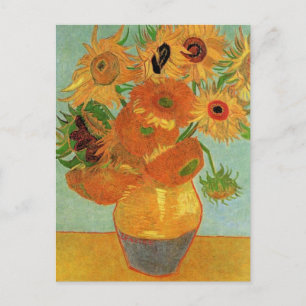 Vase with twelve sunflowers, Vincent van Gogh Postcard