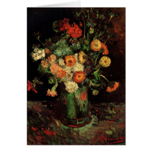 Vase with Zinnias and Geraniums, Vincent van Gogh
