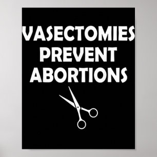 Vasectomies Prevent Abortion Feminist Women Right Poster