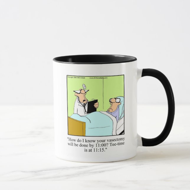 Vasectomy / Golf Humour Mug Gift (Right)
