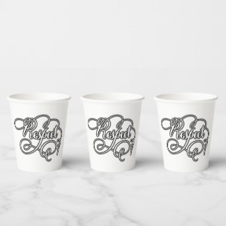 Vases in paper cups