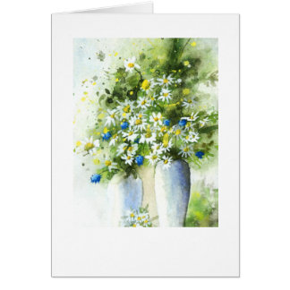 Vases white on blue