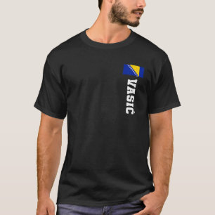 Vasic Bosnia Flag Last Name Coat Of Arm Emblem Cre T-Shirt