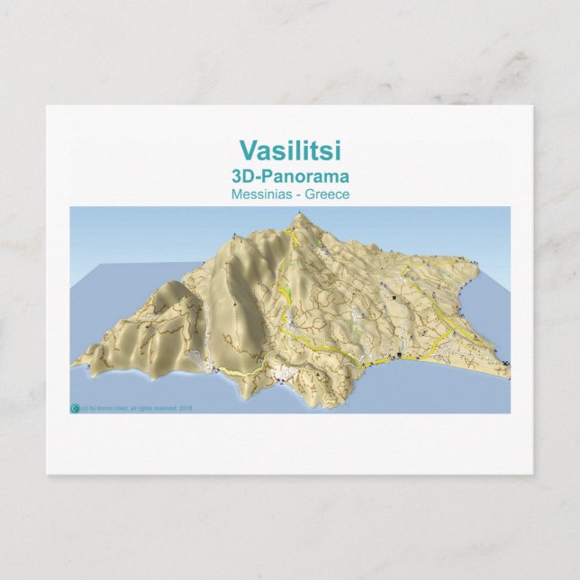 Vasilitsi - 3D-Panorama Map - Postcard (Front)