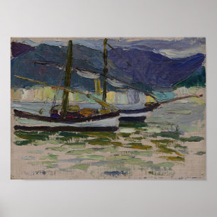 Vasily Kandinsky Fishing Boats Sestri Poster