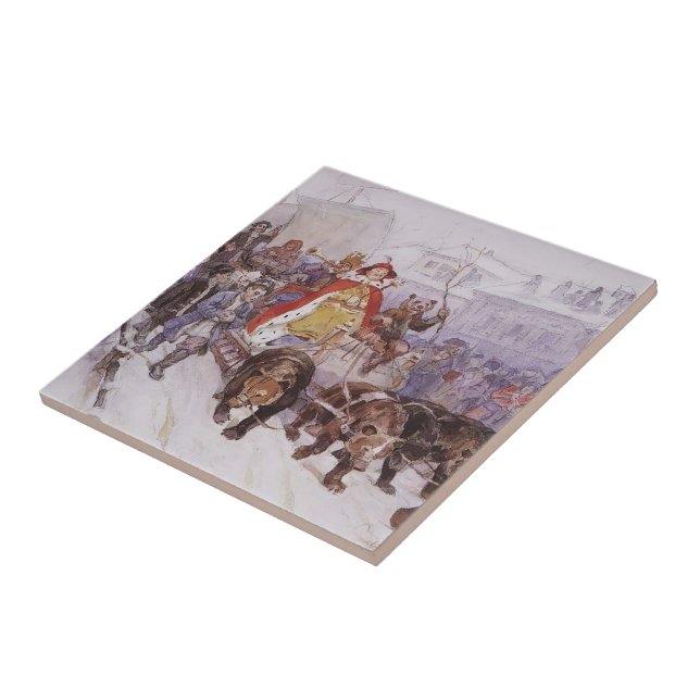 Vasily Surikov- Big masquerade Ceramic Tile (Side)