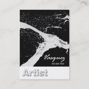 Vasquez - Bold Artist Painter Illustrator (white) Business Card