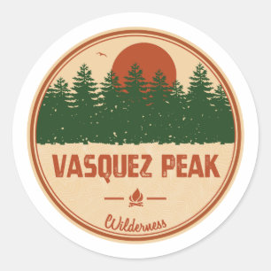 Vasquez Peak Wilderness Colorado Classic Round Sticker