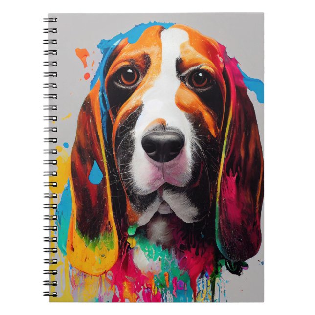 Vasset Hound Dog Pet Cute Adorable Animal Company Notebook (Front)