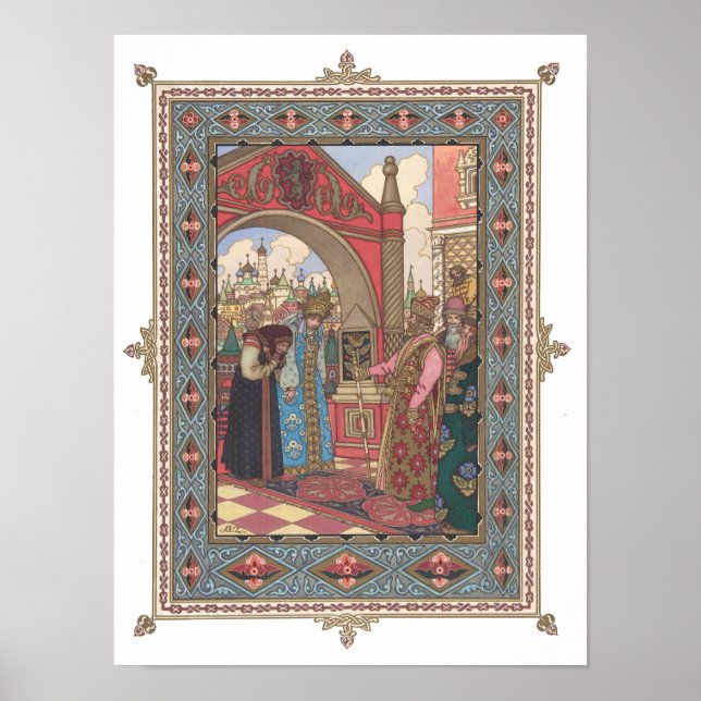 Vassilissa & Grandmother before the Tsar Poster (Front)