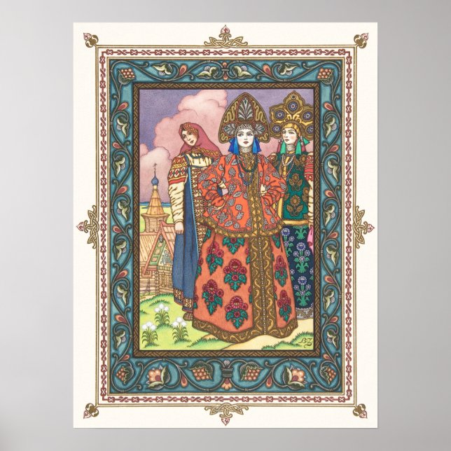 Vassilissa the Fair by Boris Zvorykin Poster (Front)