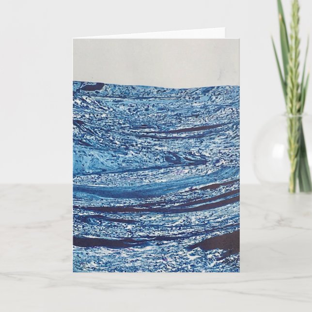 Vast Ocean Marble Art Card (Front)