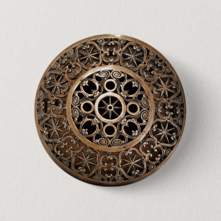 Vatican ancient metal bronze steampunk mysterious 6 cm round badge