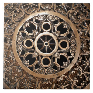 Vatican ancient metal bronze steampunk mysterious tile