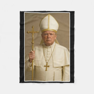 Vatican Christian A New Pope Funny Politics Fleece Blanket