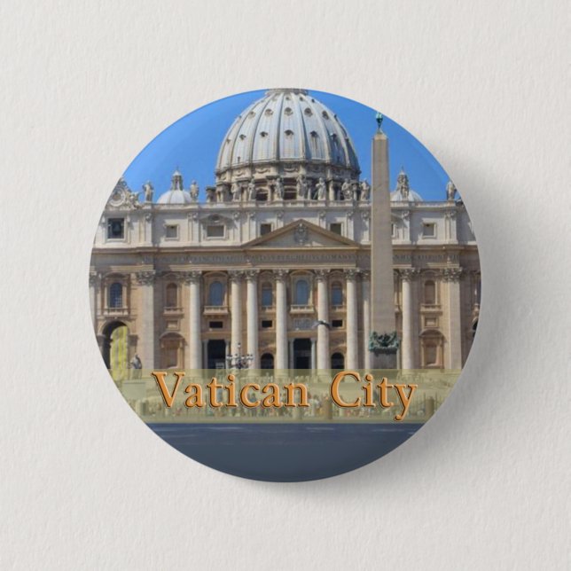 Vatican City 6 Cm Round Badge (Front)