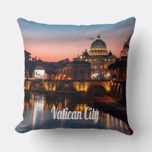 Vatican City At Night Roman Catholic Church Cushion