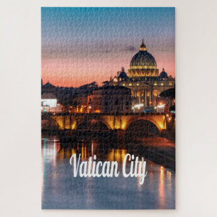 Vatican City At Night Roman Catholic Church Jigsaw Puzzle
