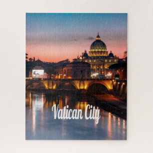 Vatican City At Night Roman Catholic Church Jigsaw Puzzle