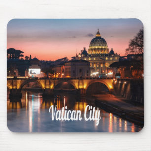 Vatican City At Night Roman Catholic Church Mouse Pad