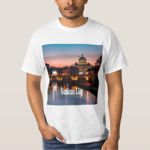 Vatican City At Night Roman Catholic Church T-Shirt