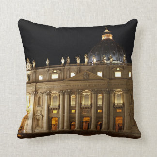 Vatican City Basilica at Night Cushion