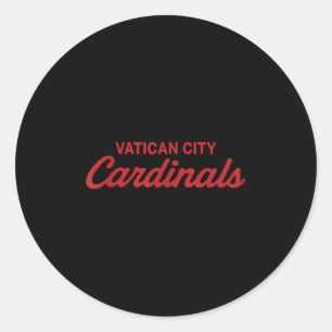 Vatican City Cardinals, Funny Christian Playing Ba Classic Round Sticker