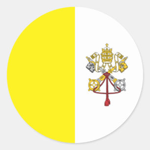 Vatican City Flag Classic Round Sticker
