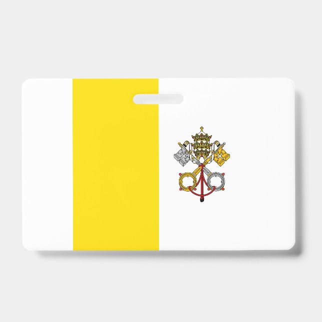 Vatican City Flag ID Badge (Front)