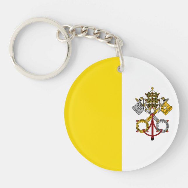 Vatican City Flag Key Ring (Front)