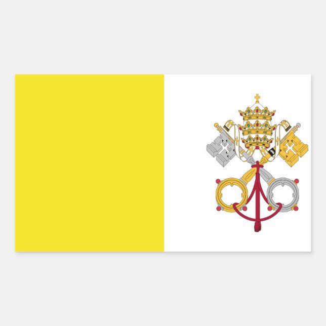 Vatican City flag Rectangular Sticker (Front)