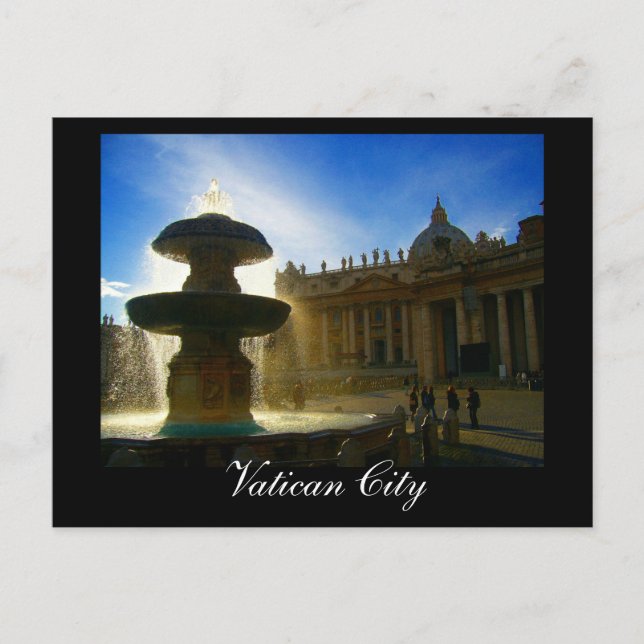 vatican city fountain postcard (Front)