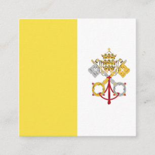 Vatican City Holy See Flag Emblem Square Business Card
