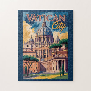 Vatican City Painterly Illustration Travel Art Jigsaw Puzzle