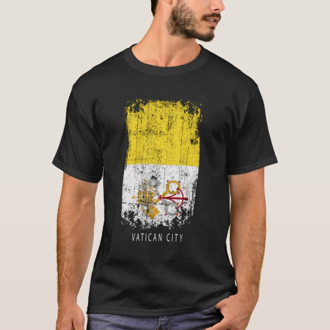 Vatican City Souvenir Design - Country Flag Vatica T-Shirt (Front)